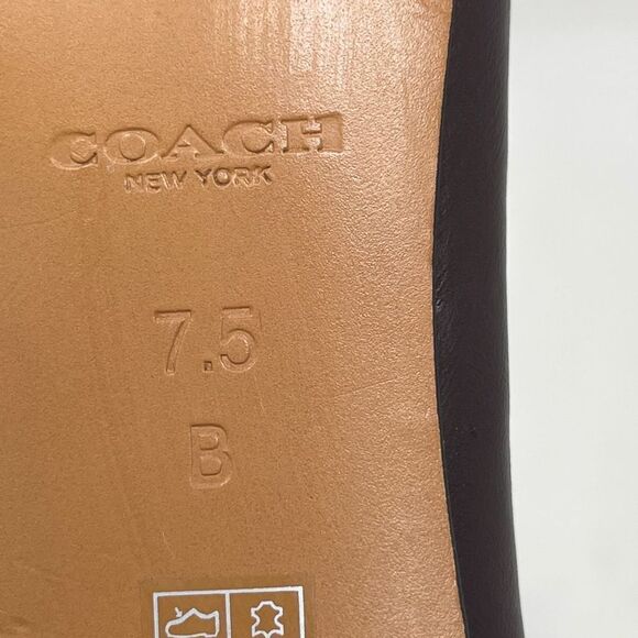 Coach Women's Seneca Heeled Ankle Booties Side Zip Brown Leather Size 7.5 B - Picture 11 of 13